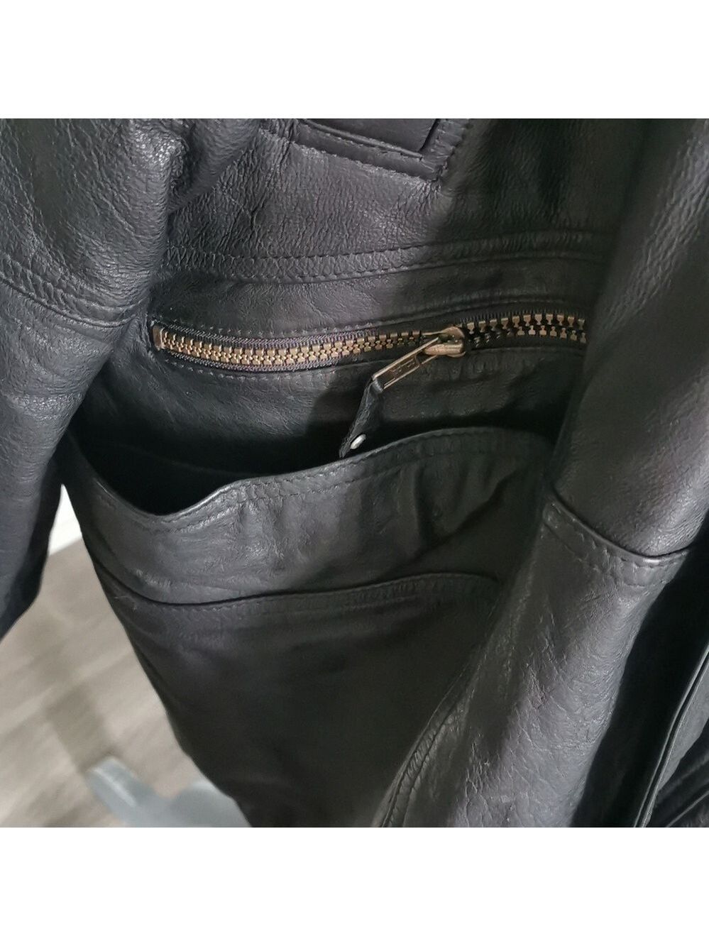 Vintage Original Back Country Men's old money leather jacket. Size 48T. EUC - Picture 3 of 8